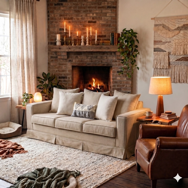 SOFA 3 CUERPOS SAHARA BEIGE  CON RESORTES POCKET