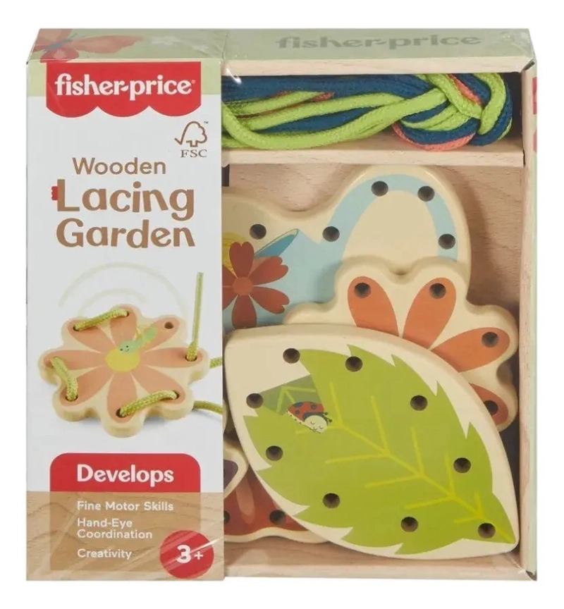 FISHER PRICE JUGUETE PARA BEBE S JARDIN DE MADERA Y CORDONES