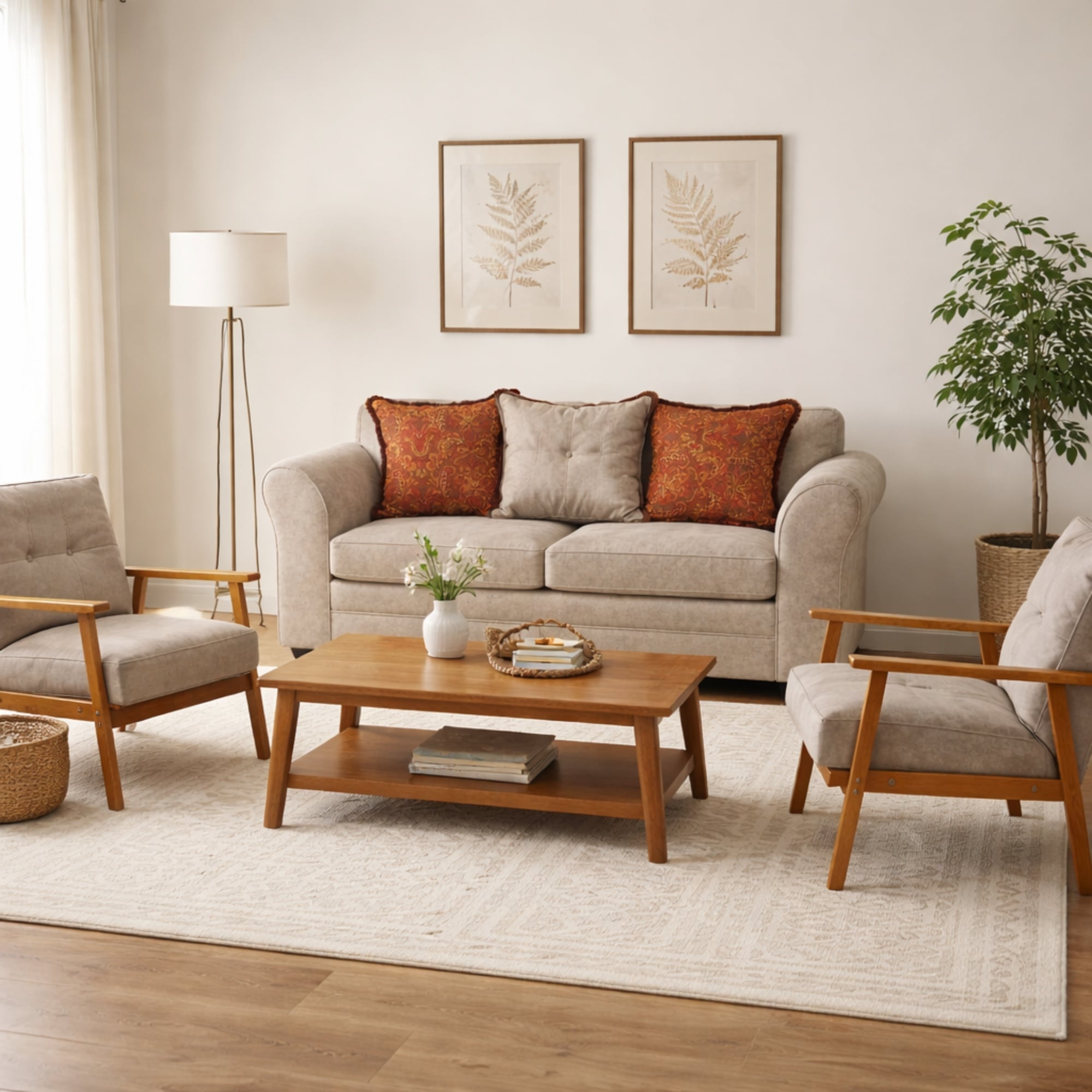 JUEGO DE LIVING 2 1 1 SITIALES ACONCAGUA BEIGE