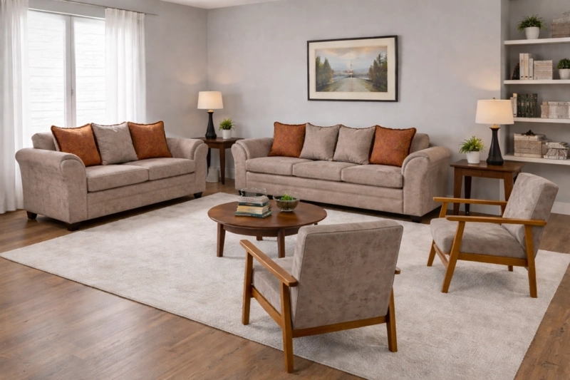 JUEGO DE LIVING 3 2 1 1 SITIAL ACONCAGUA BEIGE