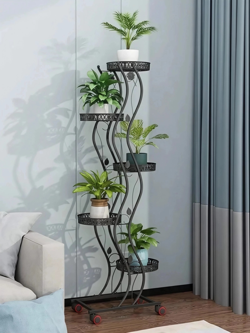 SOPORTE PARA PLANTAS DE 5 NIVELES MACETERO ORGANIZADOR VERTICAL METAL