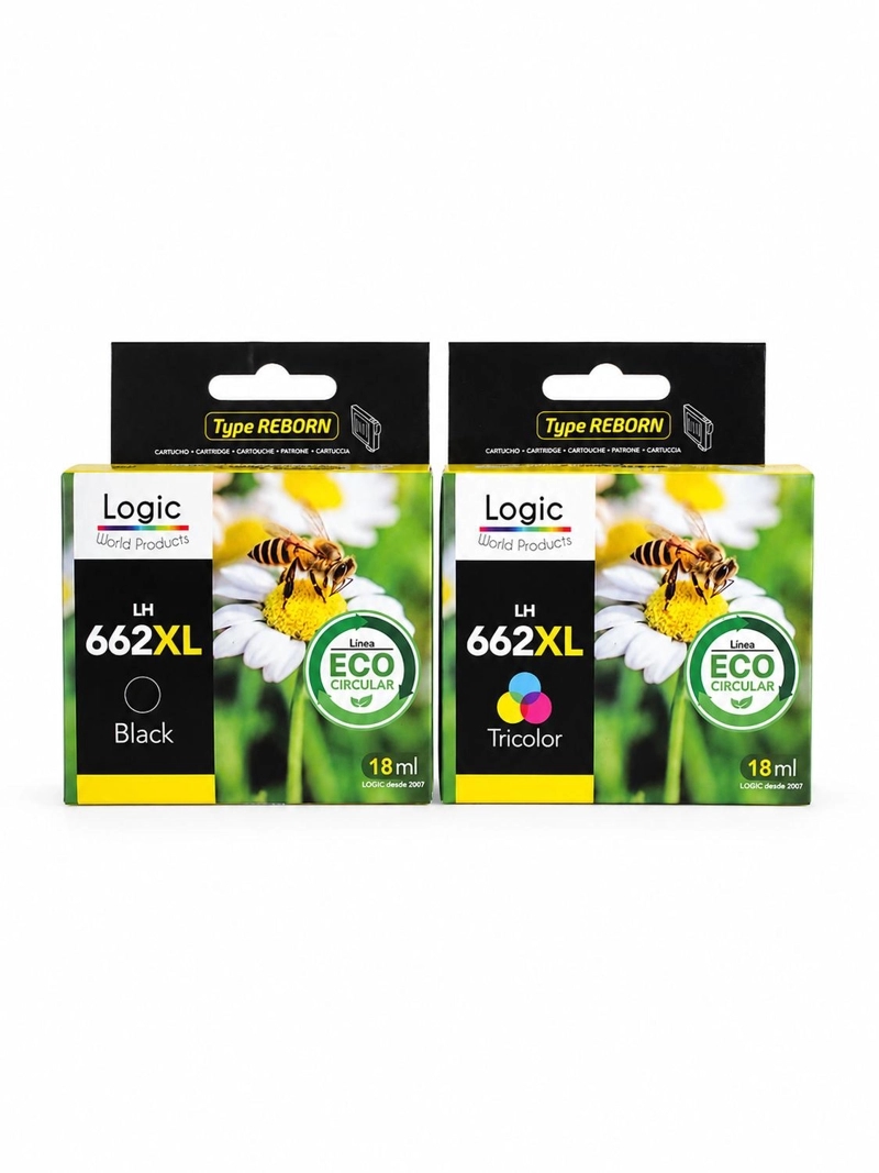 PACK NEGRO TINTAS COMPATIBLE PARA 662XL / TRICOLOR 1015/1515