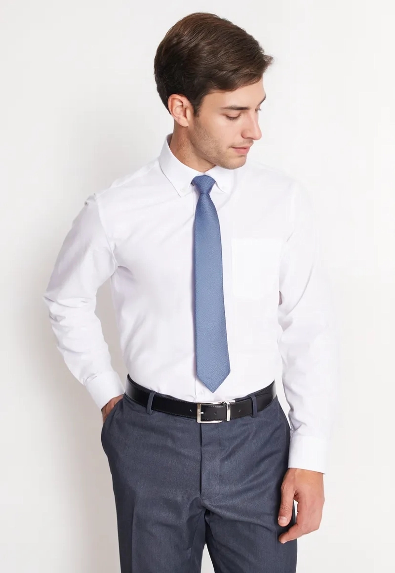 CAMISA FORMAL HOMBRE REGULAR OXFORD BLANCO