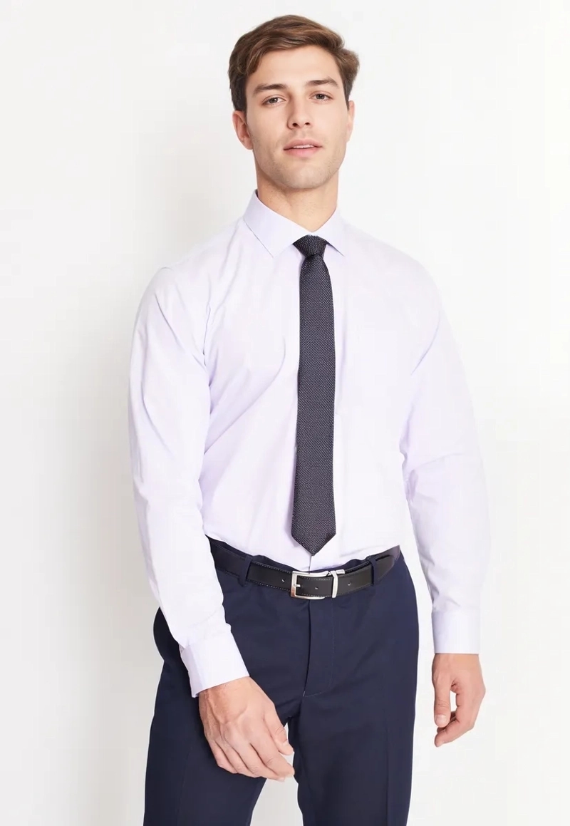 CAMISA FORMAL HOMBRE REGULAR POPLIN LILA