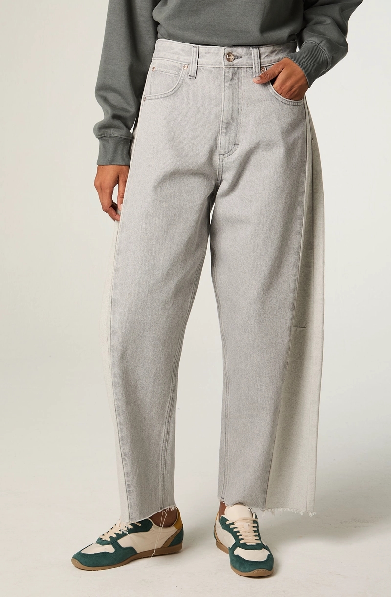 JEANS MUJER BARREL GRIS MR LOOSE