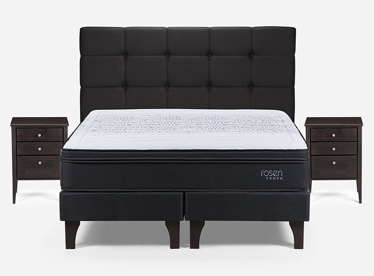 JUEGO DE DORMITORIO ROSEN CAMA EUROPEA TEMPO BD 2 PLAZAS + SET ISSEY