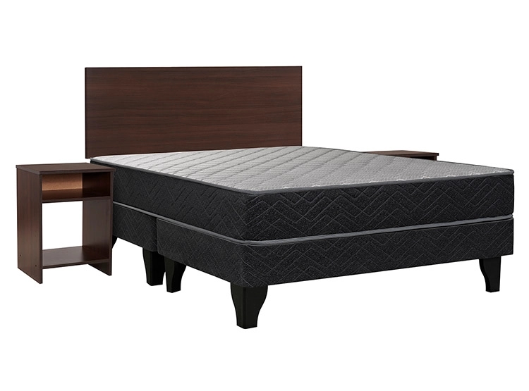 JUEGO DE DORMITORIO CELTA CAMA EUROPEA APOLO BD 2 PLAZAS NEGRO + SET CASTILLA