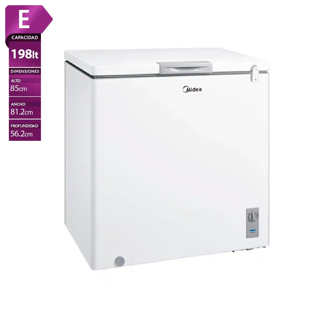 FREEZER HORIZONTAL MIDEA MFH-1990B258CN 198L DUAL BLANCO
