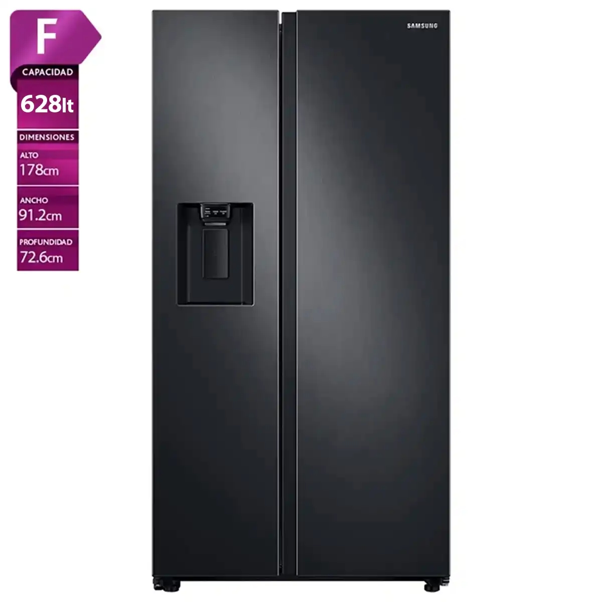 REFRIGERADOR SIDE BY SIDE SAMSUNG RS60T5200B1/ZS 628L ALL AROUND COOLING NEGRO
