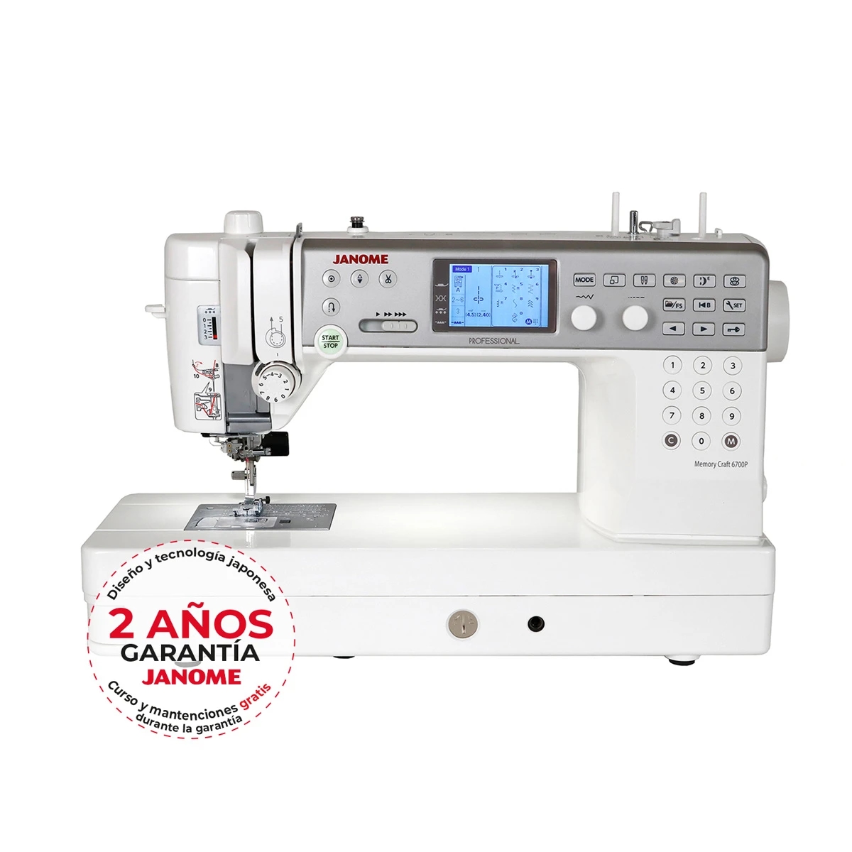 MÁQUINA COSER JANOME MC6700P COMPUTARIZADA PROFESIONAL