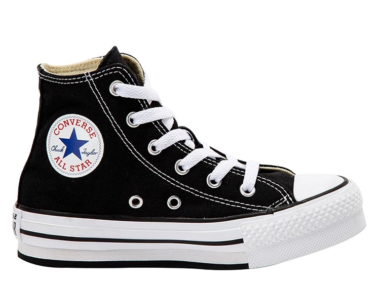 ZAPATILLAS UNISEX CONVERSE URBANAS NEGRO CHUCK TAYLOR ALL STAR EVA LIFT