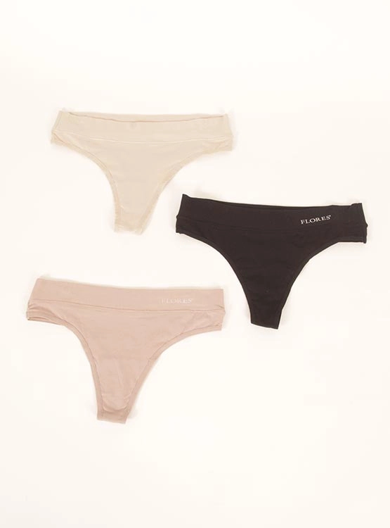 3 PACK CULOTTE MUJER FLORES 25005