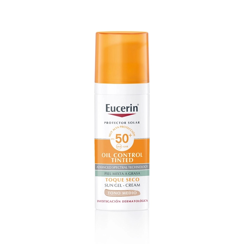 PROTECTOR SOLAR FACIAL EUCERIN SUN OIL CONTROL TINTED TONO MEDIUM SPF 50+ 50 ML
