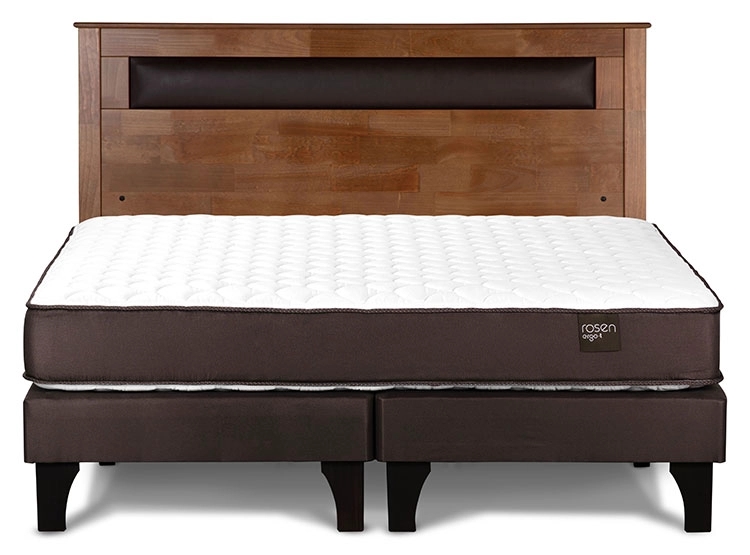 JUEGO DE DORMITORIO ROSEN CAMA EUROPEA ERGO T BD 2 PLAZAS + RESPALDO FERRARA