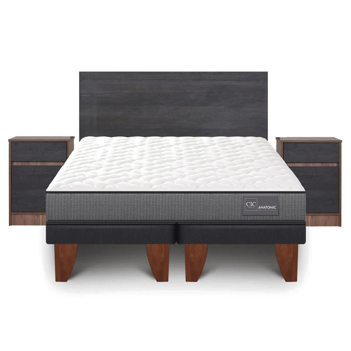 JUEGO DE DORMITORIO CIC CAMA EUROPEA ANATOMIC KING + SET ESPRESSO
