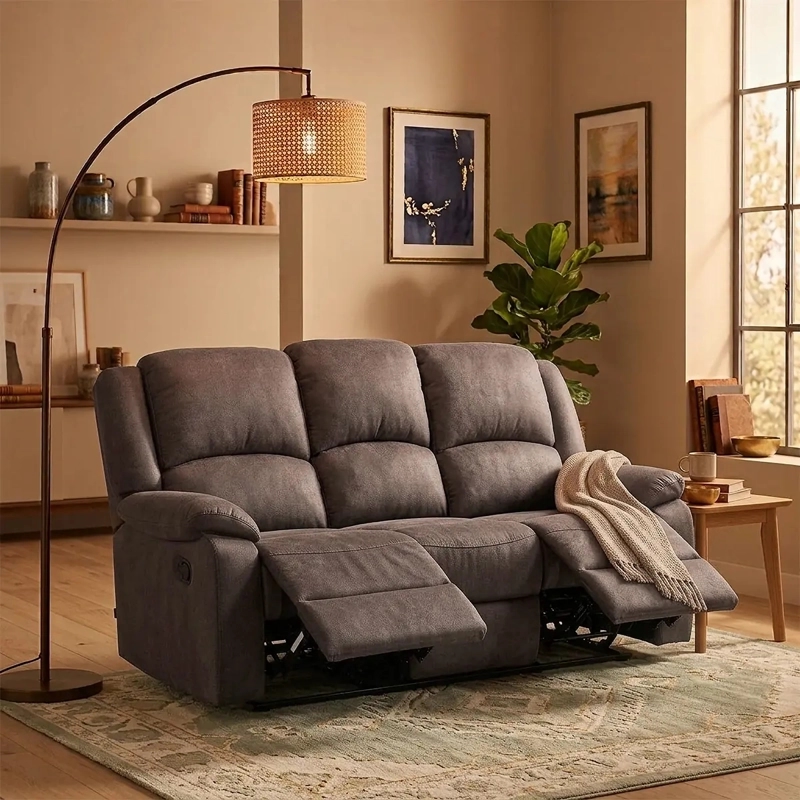 SOFÁ ROSEN RECLINABLE PROVIDENCE 3 CUERPOS BITTER