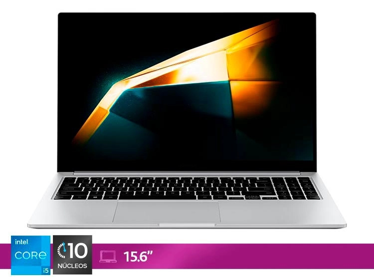 NOTEBOOK SAMSUNG GALAXY BOOK4 INTEL CORE I5 8GB RAM 512GB SSD 15.6” SILVER