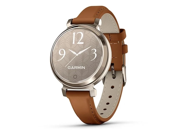 SMARTWATCH GARMIN LILY 2 CLASSIC ORO CREMA CORREA DE CUERO MARRÓN