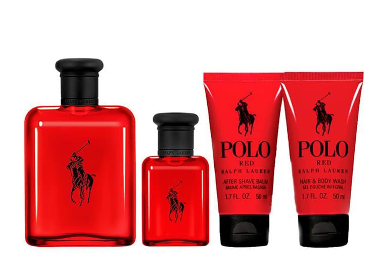 PERFUME RALPH LAUREN POLO RED HOMBRE EDT 125 ML + 40 ML + GEL DE DUCHA + AFTER SHAVE