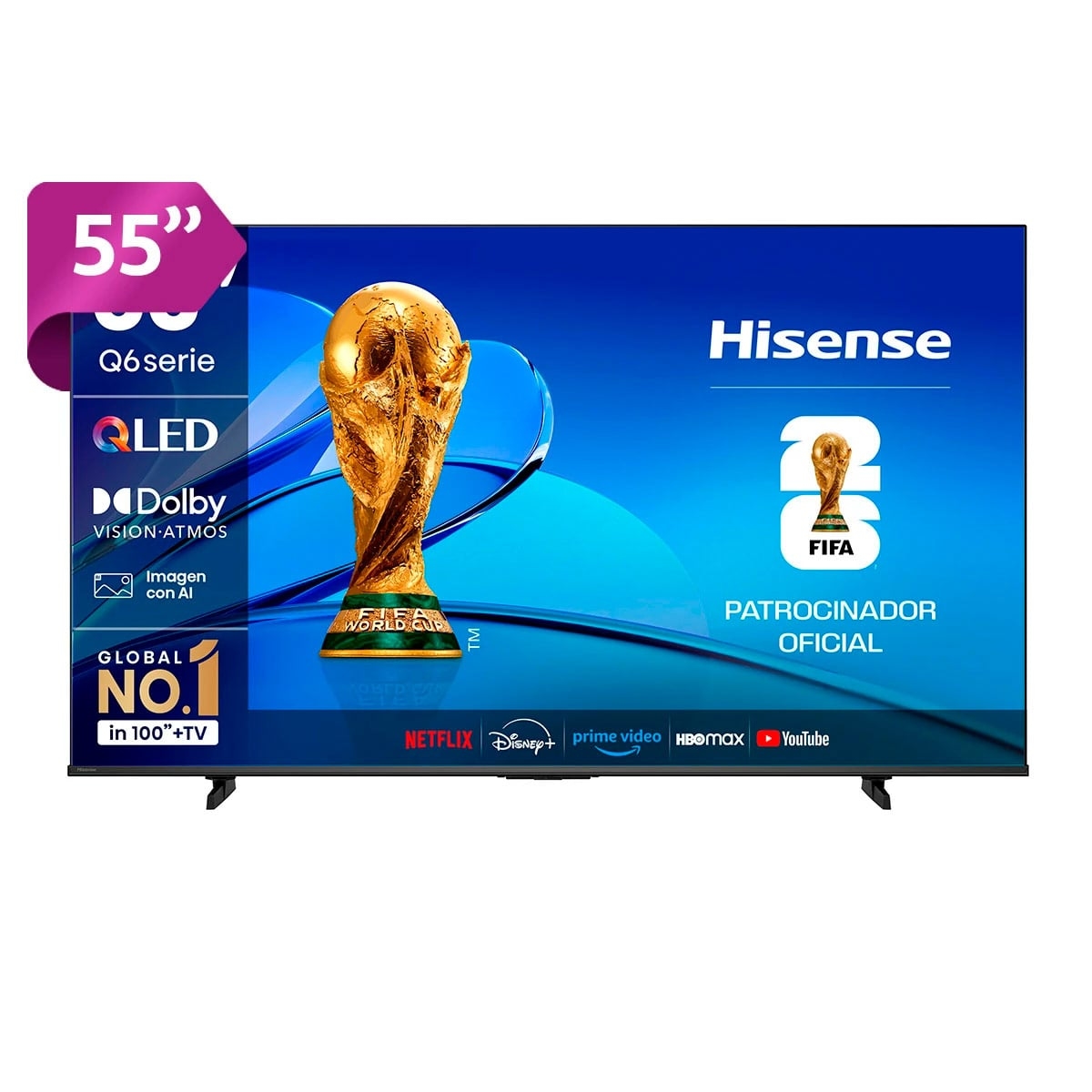SMART TV HISENSE QLED 4K UHD 55” 55Q6QV
