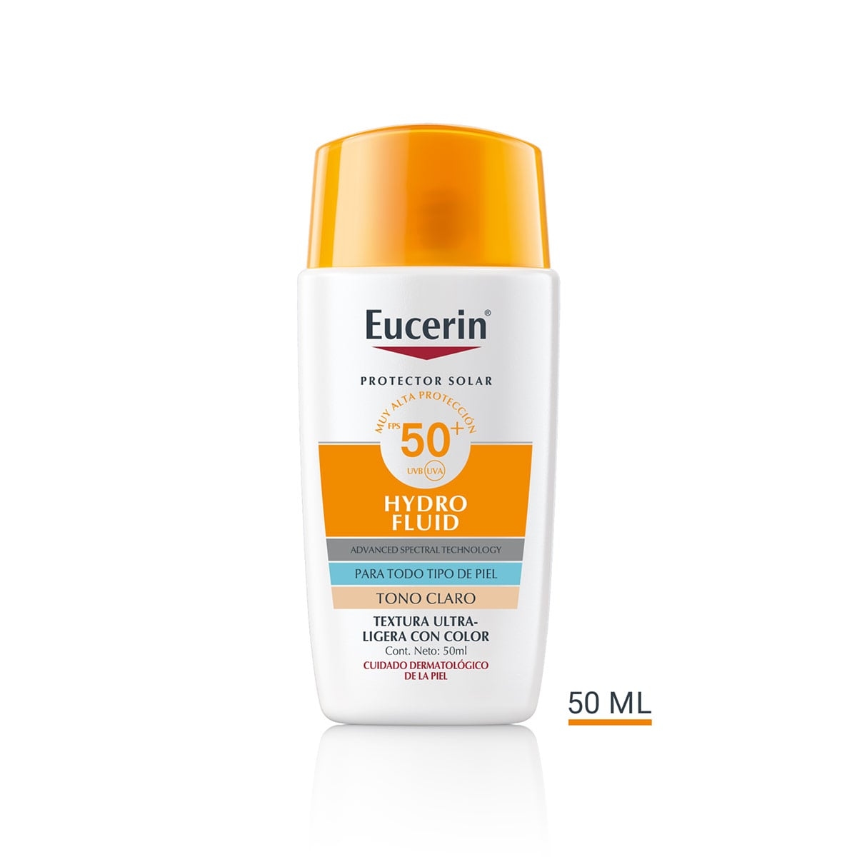 PROTECTOR SOLAR PARA EL ROSTRO EUCERIN SUN PROTECTOR SOLAR HYDROFLUID LIGHT FPS50+ 50 ML