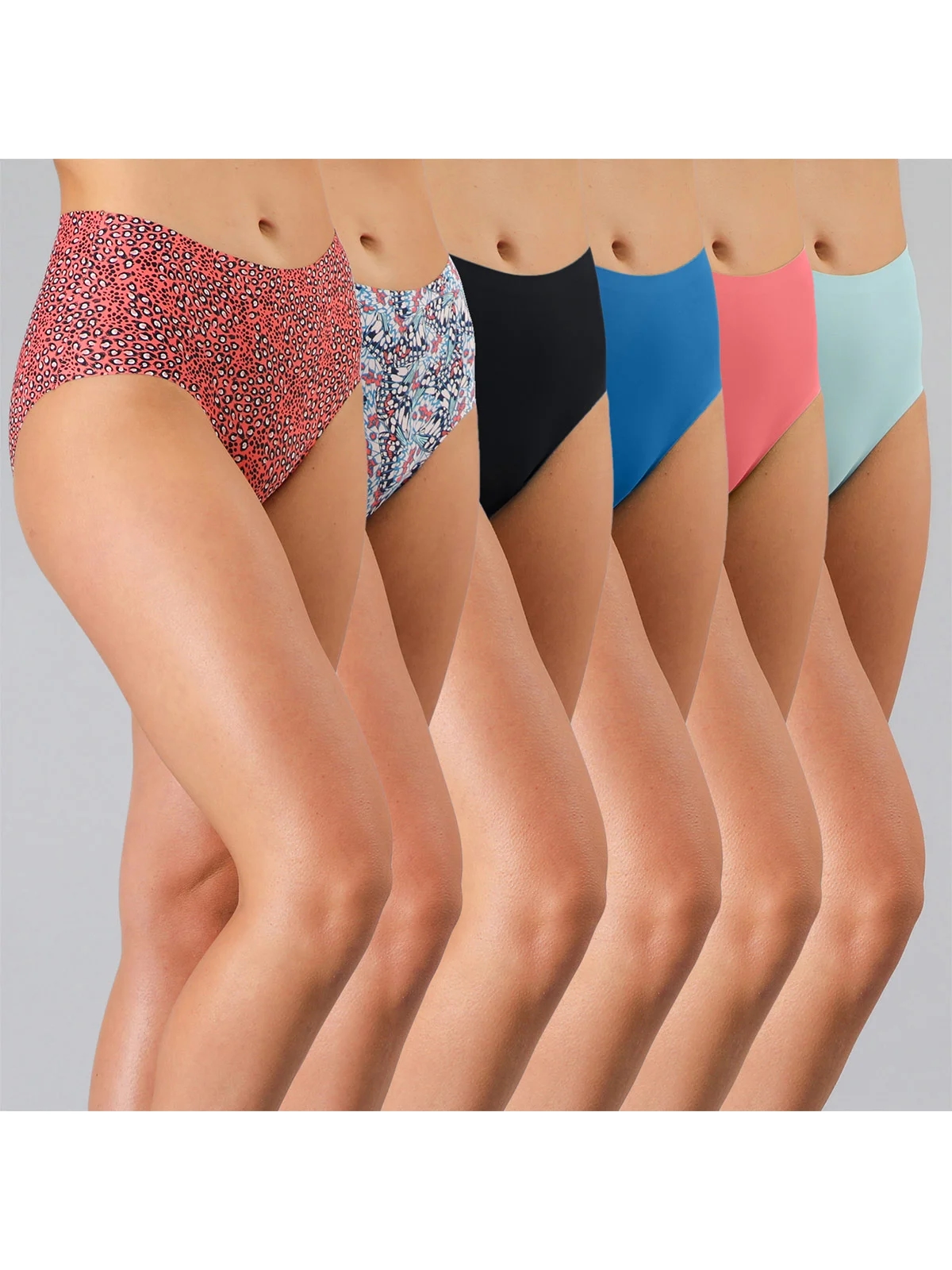 PANTALETA MUJER FLORES PACK X6 MICROFRIBRA MAXI