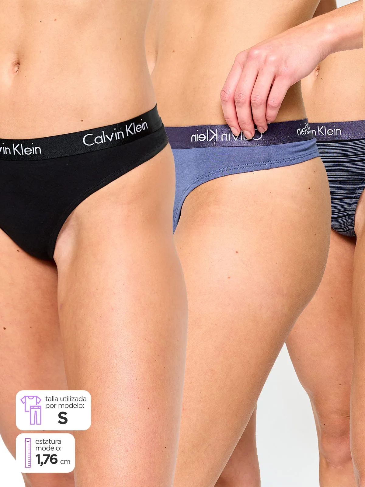 CALZÓN CALVIN KLEIN PACK X3 TANGA ALGODÓN