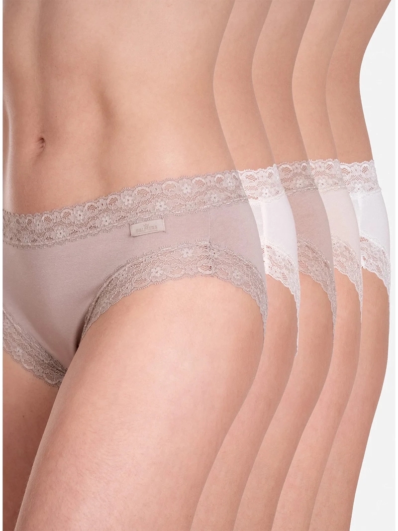 CALZÓN PALMERS PACK X5 ALGODÓN ENCAJE BIKINI