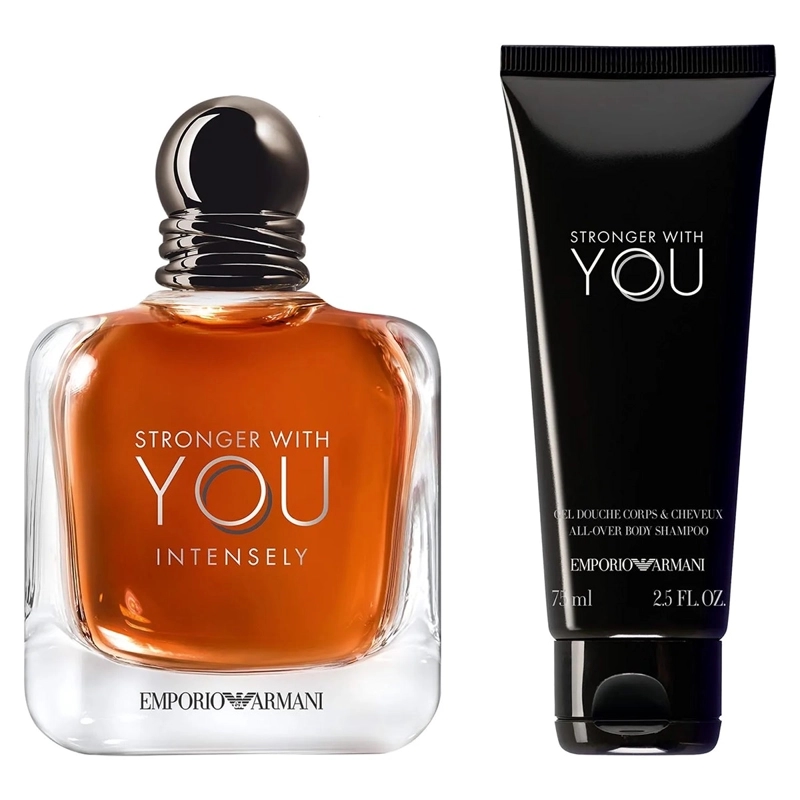 SET PERFUME HOMBRE GIORGIO ARMANI STRONGER WITH YOU INTENSELY HOMBRE EDP 100 ML + GEL DUCHA  75 ML