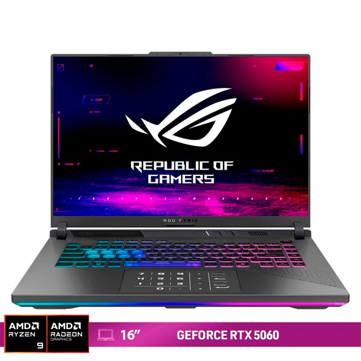 NOTEBOOK ASUS ROG STRIX G16 AMD RYZEN 9 32GB RAM 1TB SSD NVIDIA RTX 5060 16”