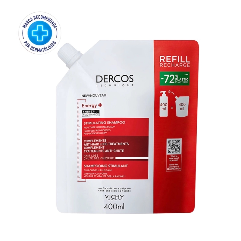 SHAMPOO REFILL VICHY DERCOS ENERGY+ 400 ML