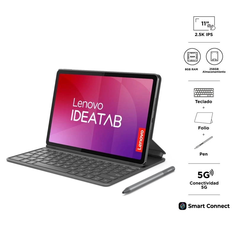 TABLET LENOVO IDEA TAB 5G 11” 256GB + TECLADO + LÁPIZ + COVER