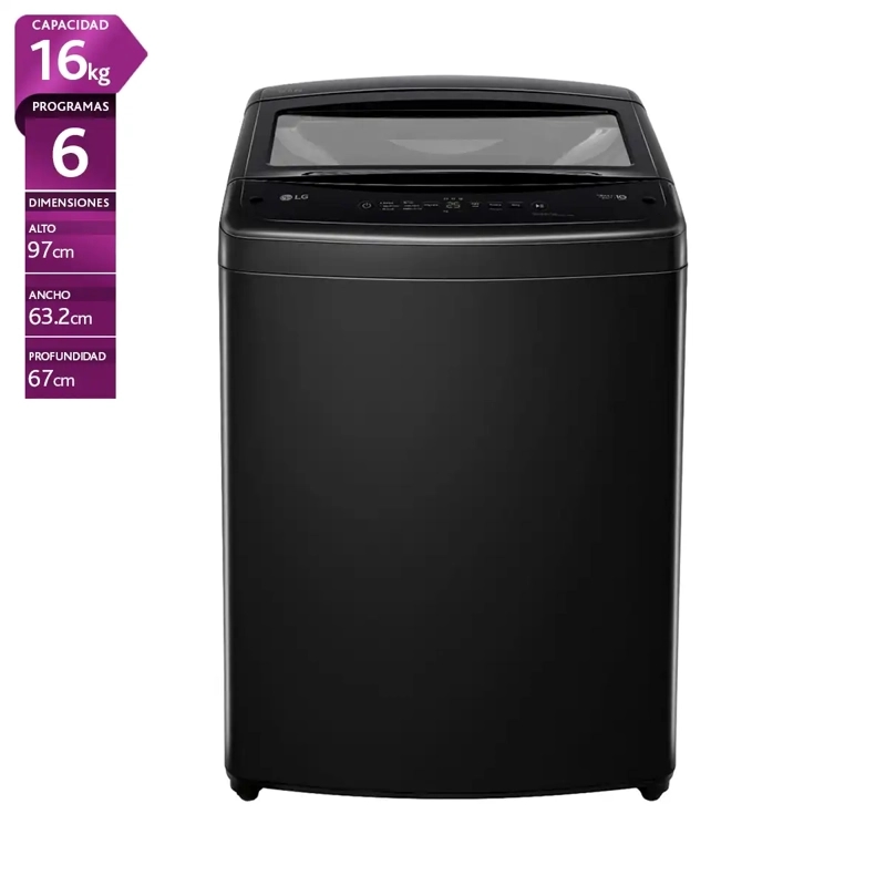 LAVADORA CARGA SUPERIOR LG WT16OBVTB 16KG NEGRO