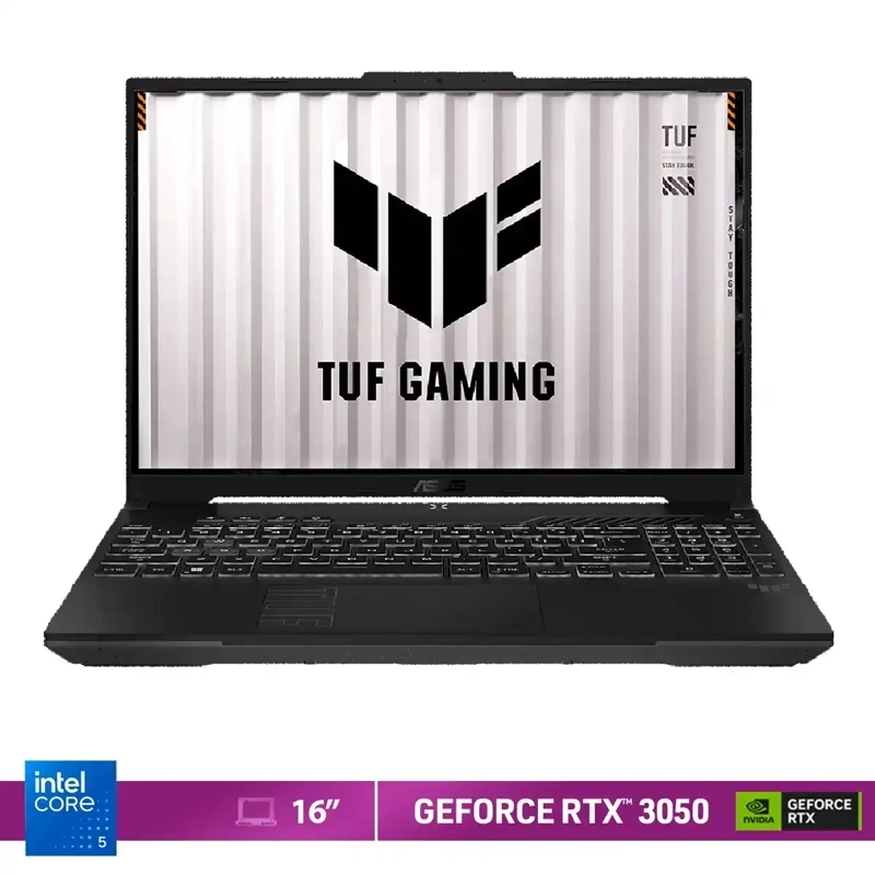 NOTEBOOK ASUS TUF GAMING F16 FX607VJB-RL112W INTEL CORE 5 8GB RAM 512GB SSD NVIDIA RTX 3050 16”