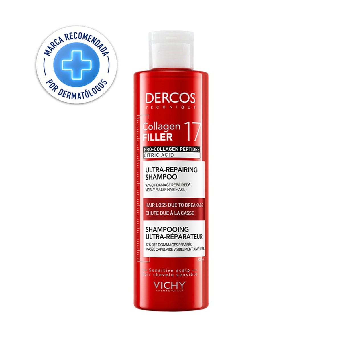 SHAMPOO VICHY DERCOS COLLAGEN 17 FILLER ULTRA REPARADOR 200ML