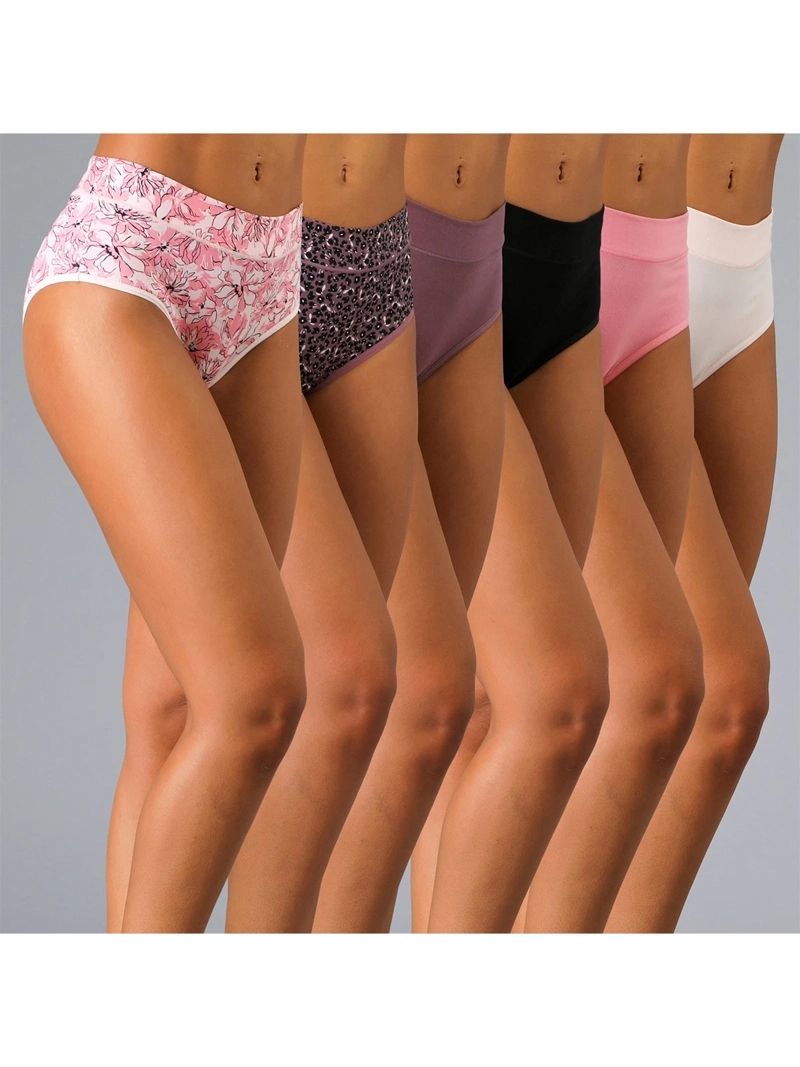 CALZÓN FLORES PACK X6 ALGODÓN HIKINI