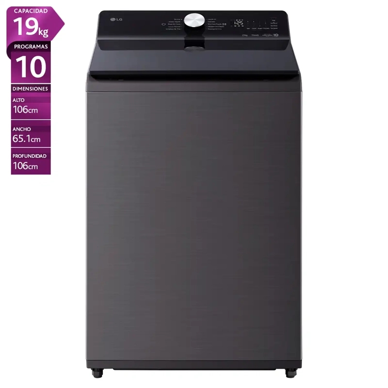 LAVADORA CARGA SUPERIOR LG WT19PBTX6 19KG GRAFITO