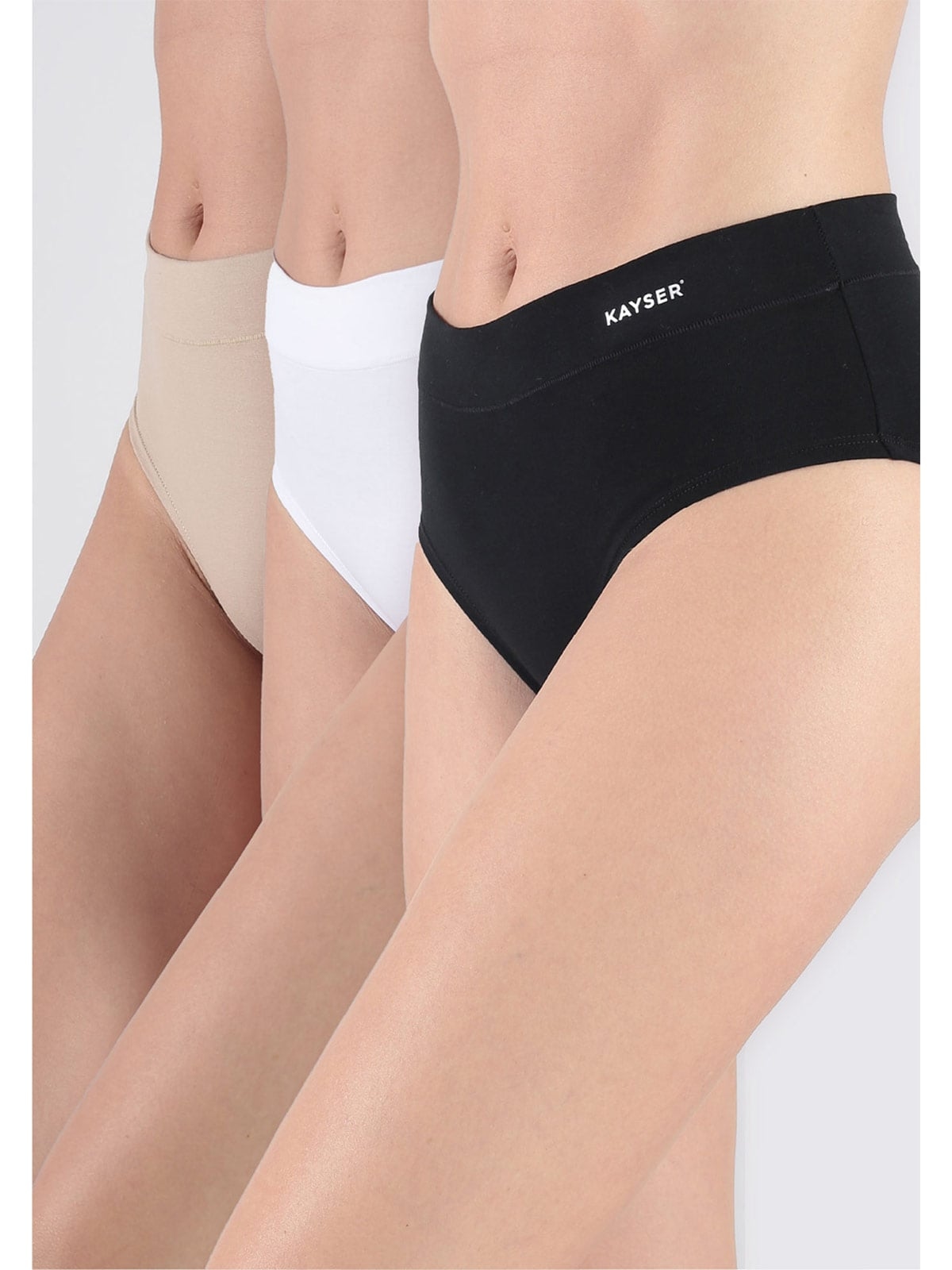 CALZÓN KAYSER PACK X3 ALGODÓN HI-LEGGS