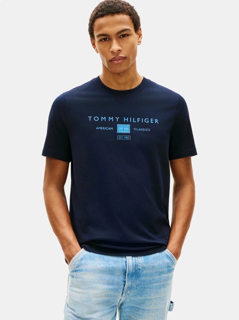 POLERA HOMBRE TOMMY HILFIGER MANGA CORTA REGULAR FIT ALGODÓN