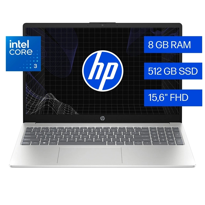NOTEBOOK HP 15-FD0331LA INTEL CORE 3 8GB RAM 512GB SSD 15.6”