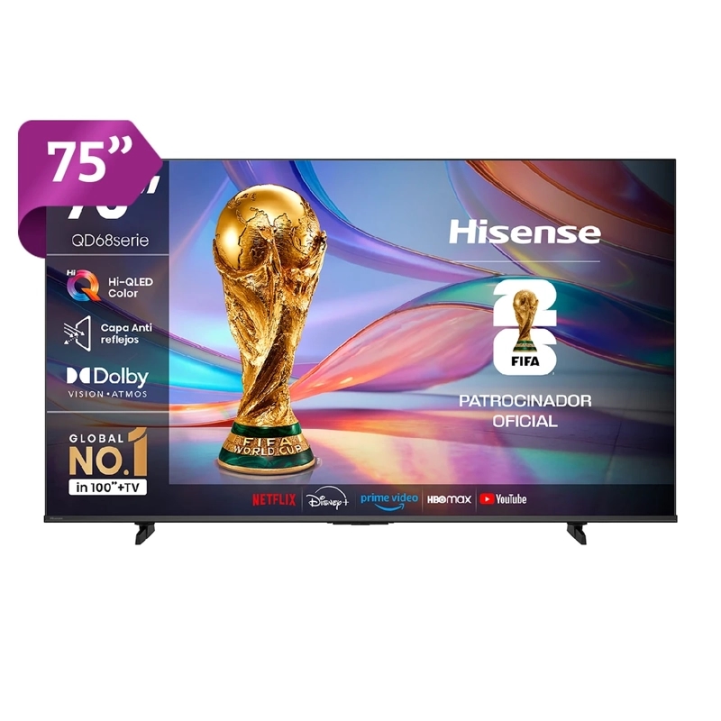 SMART TV HISENSE QLED 4K UHD 75” 75QD68SG