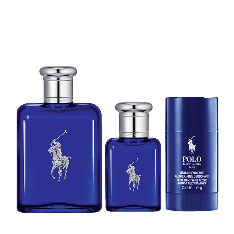 SET PERFUME HOMBRE RALPH LAUREN POLO BLUE EDT 125ML+40ML+DEO