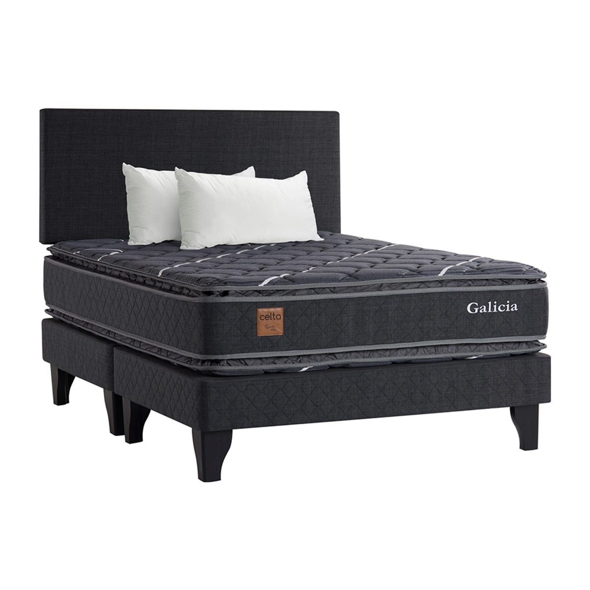 CAMA EUROPEA CELTA GALICIA KING + RESPALDO + PACK ALMOHADAS