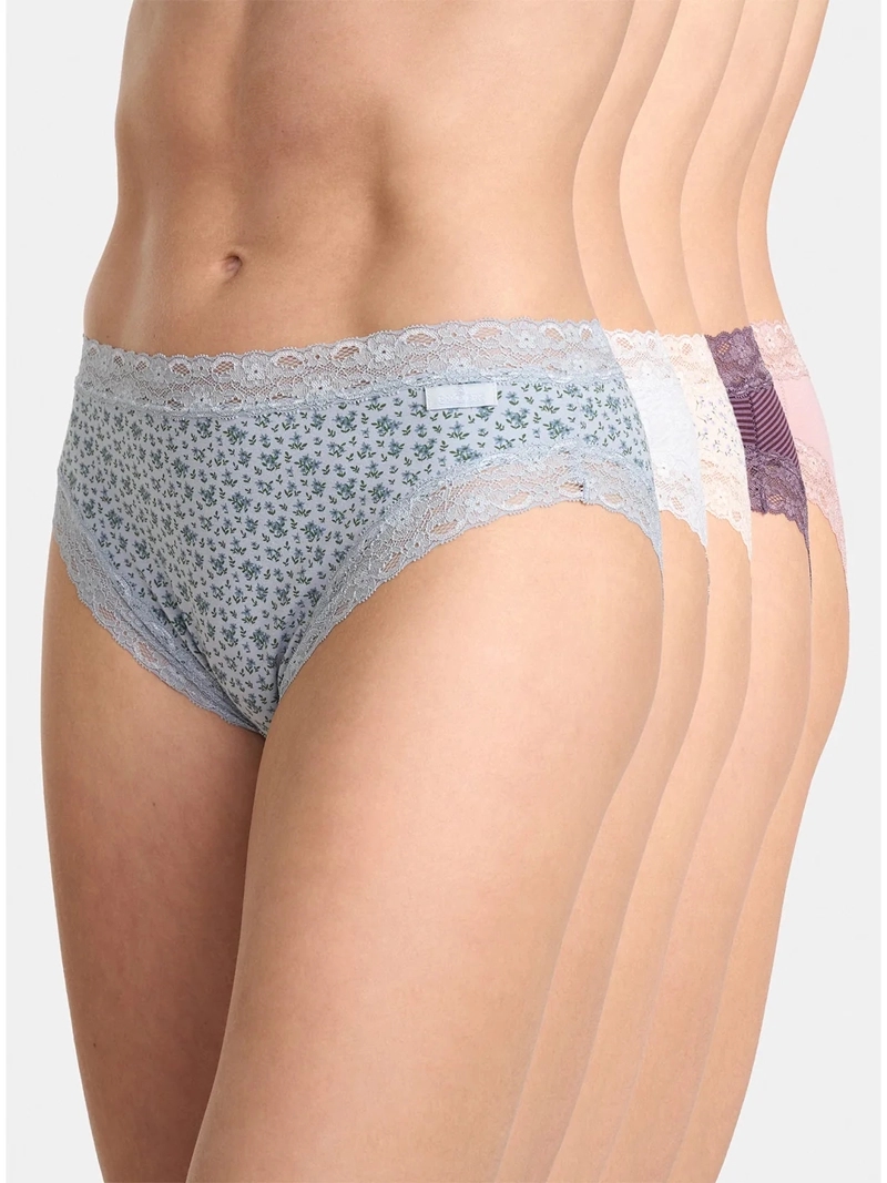 CALZÓN PALMERS PACK X5 ALGODÓN ENCAJE BIKINI