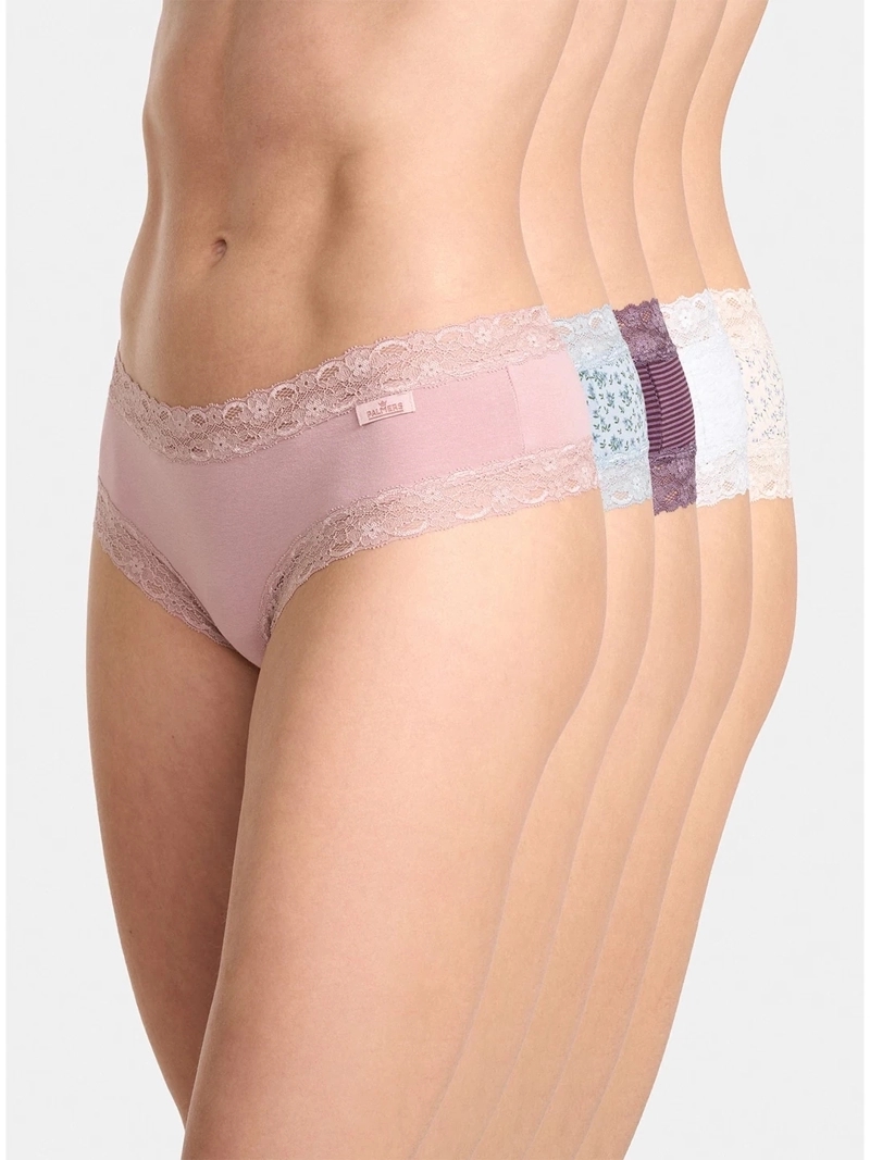 PACK X5 COLALESS MUJER PALMERS ALGODÓN ENCAJE