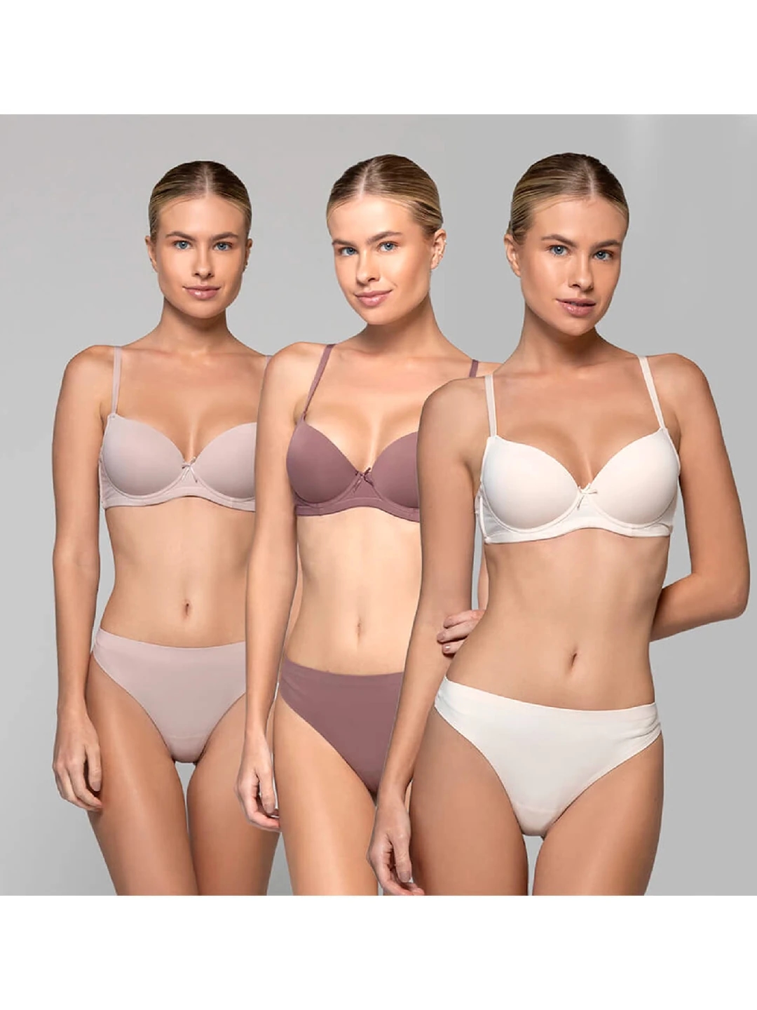 SOSTÉN INTIME PACK X3 MICROFIBRA COPA A NUDE