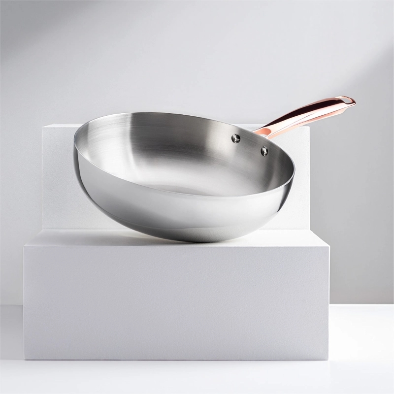 WOK THOMAS ACERO INOXIDABLE 30 CM GRIS