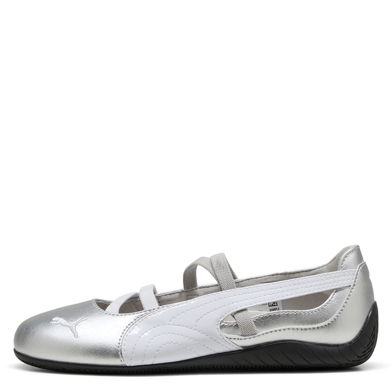 ZAPATILLAS MUJER PUMA CASUALES PLATA SPEEDCAT BALLET METALLIC CUERO