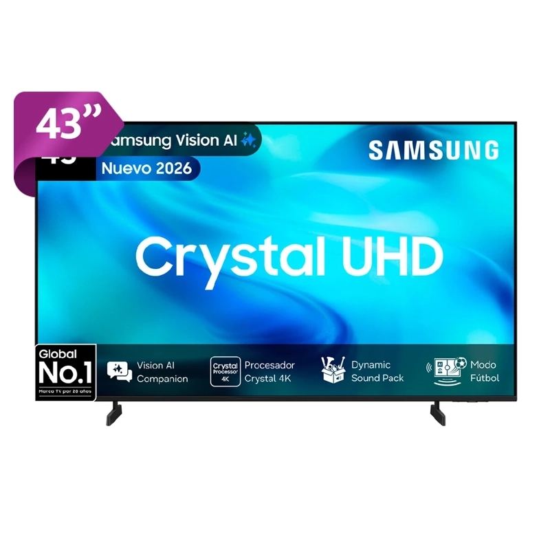 SMART TV SAMSUNG LED 4K UHD 43” CRYSTAL U8000H VISION AI (2026)