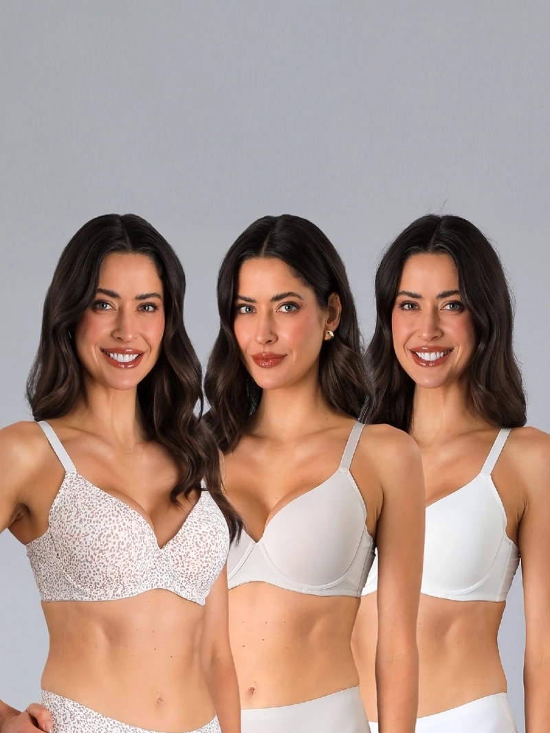 PACK X3 SOSTÉN MUJER FLORES PERFECT COVER PRINT